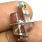 14 ct Watermelon Tourmaline Crystal in Sterling Silver Art Wrap Pendant Necklace