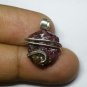 24.50 ct Natural Rough Ruby Crystal in Sterling Silver Pendant Wrap Necklace
