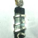 13.10 Carats Natural Paraiba Tourmaline Crystal in Silver Wire wrap Art