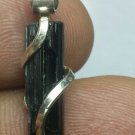 7.40 Carats Natural Paraiba Tourmaline Crystal in Silver Wire wrap Art Necklace