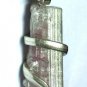 7.80 ct Watermelon Tourmaline Slice in Sterling Silver Art Wrap Pendant