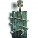 14.00 Carats Natural Paraiba Tourmaline Crystal in Silver Wire wrap Art