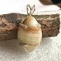 58 ct Calcite in Hand Forged Sterling Silver Art Wrap Pendant / Necklace