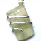 29 ct Fluorite Crystal in Hand Forged Sterling Silver Art Wrap Pendant/ Necklace