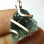 24 ct Blue Cap Bi Color Tourmaline Crystal in Sterling Silver Pendant Art Wrap