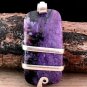 34 ct Natural Russia Charoite Crystal Gems in Sterling Silver Art Wrap Pendant