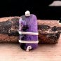 34 ct Natural Russia Charoite Crystal Gems in Sterling Silver Art Wrap Pendant