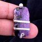 34 ct Natural Russia Charoite Crystal Gems in Sterling Silver Art Wrap Pendant