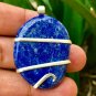 120.60 ct Sterling Silver Wire Wrapped Pendant Lapis Lazuli Necklace