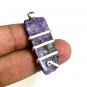 57 ct Natural Russia Charoite Crystal Gems in Sterling Silver Art Wrap Pendant