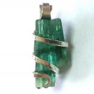 8.00 Carats Natural Pariba Tourmaline Crystal in Silver Wire wrap Art Necklace