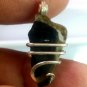 10.40 Cts Bi Color Tourmaline Slice Sterling Silver Art Wrap Pendant Necklace
