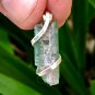 11.80 Watermelon Tourmaline Slice in Sterling Silver Art Wrap Pendant