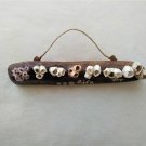 Composition of chestnut wood from the sea, with 7 groups of natural Seashells (027)