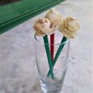 Handmade wooden pencil decorated with 30-50 seashells from 7 different kinds of Seashells (020)