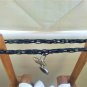Peculiar leather necklaces in various patterns of stainless steel and enamel (012)