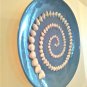 Ancient Hellenic Spiral on Porcelain Plate with 90 Natural Nucula Nucleus Seashells (004)