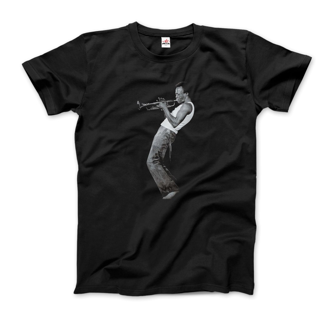 Miles Davis Playing his Trumpet Artwork T-Shirt