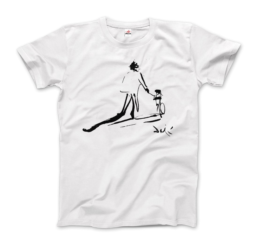 Salvador Dali Sketch, Childhood With Father Riding a Bike 1971 T-Shirt