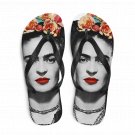 Frida Kahlo With Flowers Poster Artwork Flip-Flops