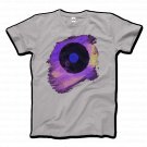 Vinyl Record Made of Paint Scattered in Purple Tones T-Shirt