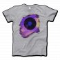 Vinyl Record Made of Paint Scattered in Purple Tones T-Shirt