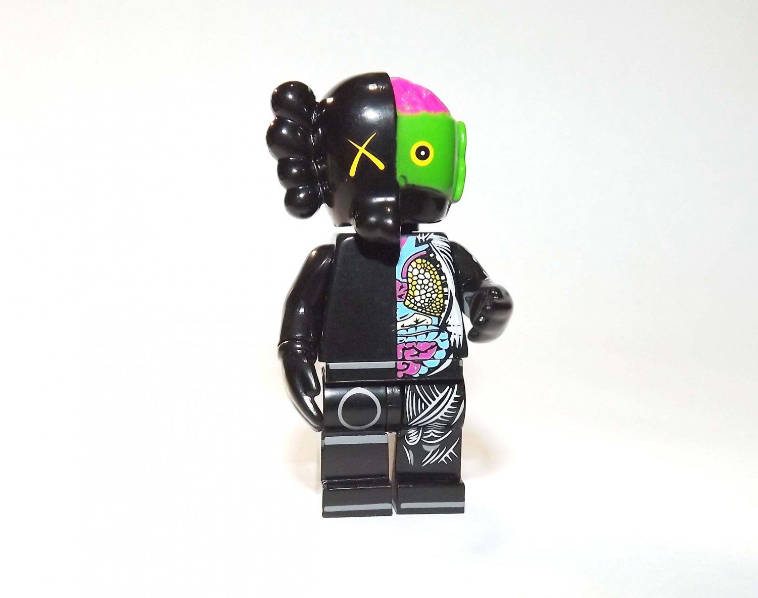 Kaws Black Half Dissected Cartoon Custom Minifigure Bricks Semut Toys