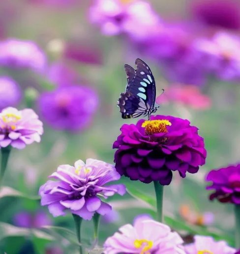 200  Zinnia Seeds Purple Prince Flower Seeds Non Gmo Butterflies Buy Seeds Online