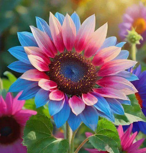 50 Pcs TwinBlossom Blue Over Pink Sunflower Seeds Buy Seeds Online