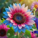 50 Rare TwinBlossom Blue Over Pink Sunflower Seeds  Unique Heirloom Variety Buy Seeds Online
