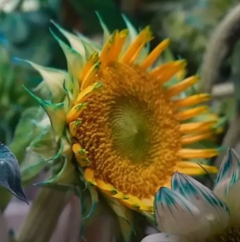 50 Rare Green Lace Sunflower Seeds &acirc;�� Unique Blooms for a Stunning Garden Buy Seeds Online