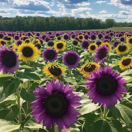 50 Rare Purple Sunflower Seeds Field &acirc;��Violet Glow&acirc;�� Stunning Heirloom Buy Seeds Online