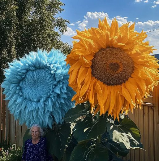 50 Rare Yellow & Blue Mixed Enchanting Giant Teddy Bear Sunflower Seeds Buy Seeds Online