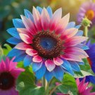 50  Twin-Blossom Blue Over Pink Sunflower Seeds Buy Seeds Online