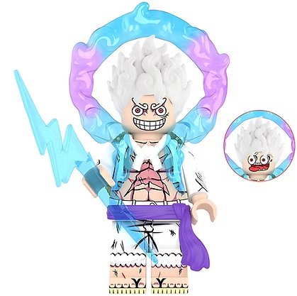 Luffy Nika Gear 5 Blue Minifigure Semut Toys Minifigure Collection