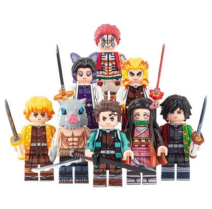 Demon Slayer 8 Set Minifigure Semut Toys Minifigure Collection