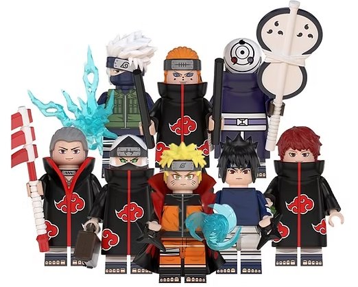 Natruto 8 PC Set Minifigure Semut Toys Minifigure Collection