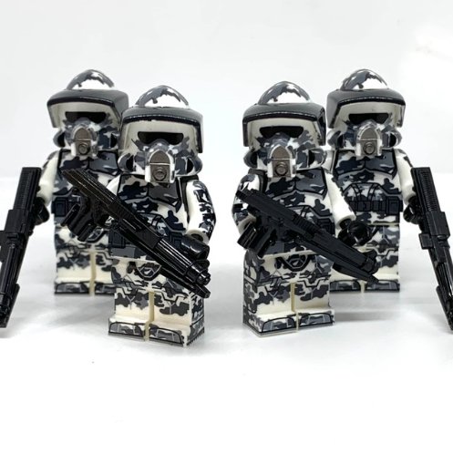4x Winter Camo ARF Trooper Star Wars Clone Troopers Minifigure Semut Toys