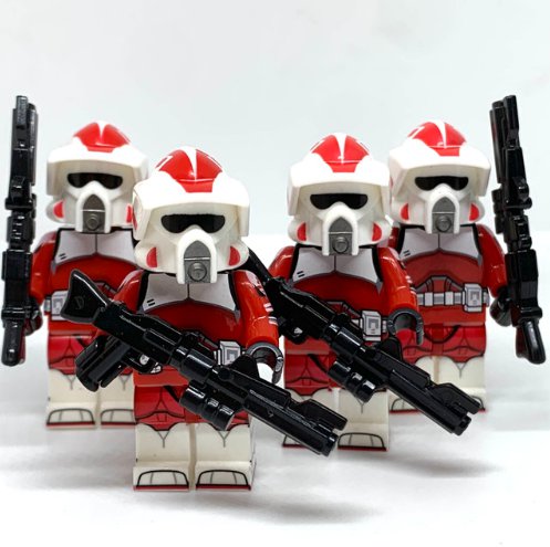 4x Coruscant Guard ARF Trooper Star Wars Clone Shock Troopers Minifigure Semut Toys