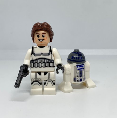 Han Solo in Stormtrooper Armor Star Wars with R2-D2 Minifigure Semut Toys
