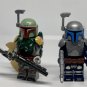 Boba Fett and Jango Fett Star Wars Mandalorian Bounty Hunters with Armor Minifigure Semut Toys