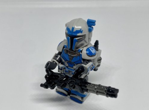 Heavy Mandalorian Star Wars Mandalorian Death Watch Warrior (Blue/Grey) Minifigure Semut Toys