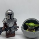 Mandalorian and Baby Yoda Star Wars Din Djarin and Grogu Minifigure Semut Toys