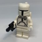 Classic White Prototype Boba Fett Star Wars Mandalorian Bounty Hunter Minifigure Semut Toys