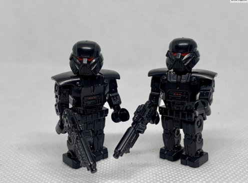 2 Dark Trooper Star Wars The Mandalorian Droids with Blasters Minifigure Semut Toys