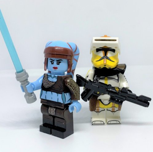 Aayla Secura and Commander Bly Star Wars Jedi and 327th Clone Trooper Minifigure Semut Toys