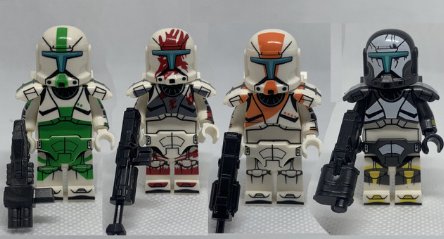 Delta Squad Star Wars Republic Commando Clone Troopers with Armor Minifigure Semut Toys