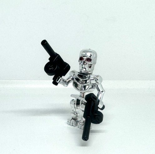 Terminator T800 Chromed Skeleton Terminator Minifigure Semut Toys