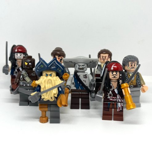 Pirates of the Caribbean 8-Piece Set Jack Sparrow Davy Jones Minifigure Semut Toys