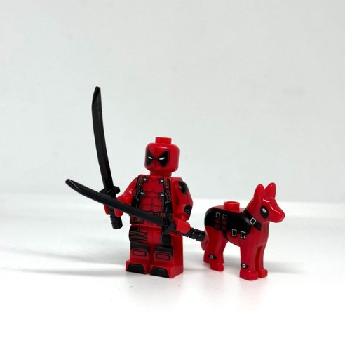 Deadpool with Dog Marvel Superhero Minifigure Semut Toys